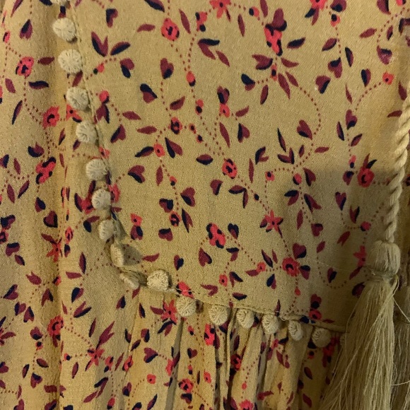 Mark & Spencer women’s gold floral peasant dress size XSMALL - Picture 4 of 8